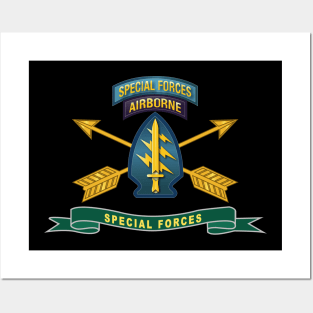 Special Forces - SSI w Tab - Br - Ribbon X 300 Posters and Art